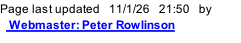 Page last updated   11/1/26   21:53   by    Webmaster: Peter Rowlinson