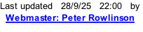 Last updated   28/9/25   22:02   by   Webmaster: Peter Rowlinson