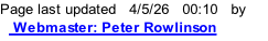 Page last updated   4/5/26   00:10   by    Webmaster: Peter Rowlinson